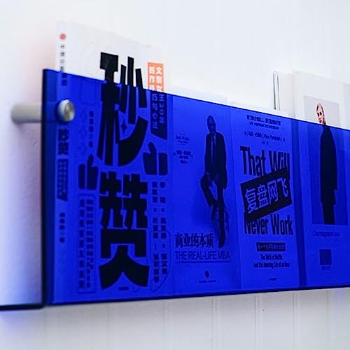 ZJFJMBD Magazin Rack Acryl Wandregal, Zeitschriftenhalter Broschürenhalter Wandmontage, Klar, Breite 60 80 100 120 cm, Blau Grün Orange ZJFJMBD Magazin Rack Acryl Wandregal, Zeitschriftenhalter Broschürenhalter Wandmontage, Klar, Breite 60 80 100 120 cm, Blau Grün Orange von ZJFJMBD