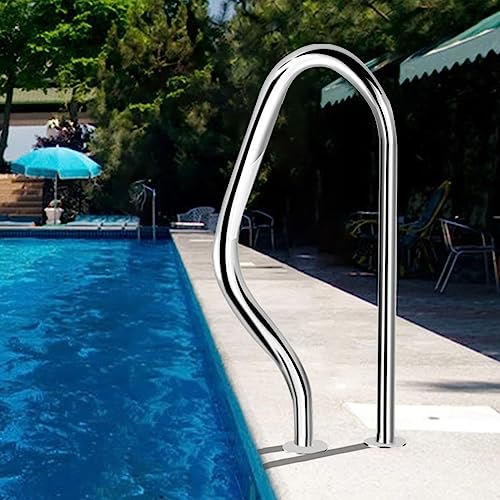 ZJFJMBD Pool-Handlauf aus Edelstahl 304, Spa-Treppengeländer – in den Boden eingelassene Poolgeländer für Sicherheit, Haltegriff für den Pooleinstieg mit Einer Tragfähigkeit von 330 Pfund von ZJFJMBD