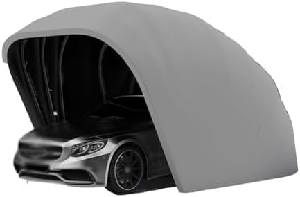 Carport aus Edelstahl, faltbar, einziehbar, halbautomatisch, langlebig, mobil, zusammenklappbar, 5,5 m x 2,5 m x 2,3 m, Grau Carport aus Edelstahl, faltbar, einziehbar, halbautomatisch, langlebig, mobil, zusammenklappbar, 5,5 m x 2,5 m x 2,3 m, Grau von ZJGFCB