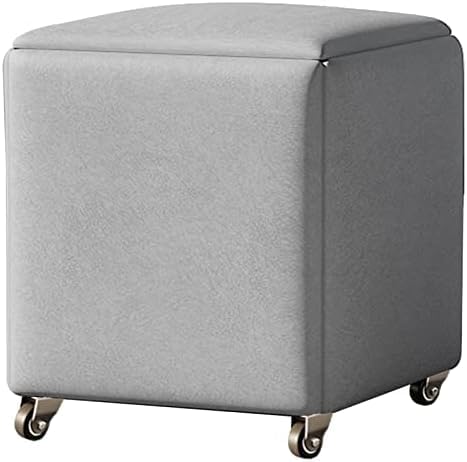 ZJGFCB 5-in-1 Aufbewahrungshocker, magischer Würfelstuhl mit Rollen, multifunktionaler Küchen-Sofa, stapelbarer Hocker, gepolsterter Sitz und Metallrahmen (Größe: 45 x 45 x 45 cm, Farbe: b 'G'> g) von ZJGFCB