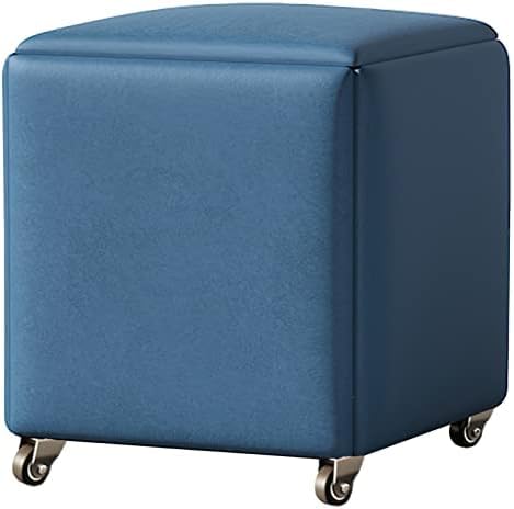 ZJGFCB 5-in-1 Aufbewahrungshocker, magischer Würfelstuhl mit Rollen, multifunktionaler Küchensofa, stapelbarer Hocker, gepolsterter Sitz und Metallrahmen (Größe: 45 x 45 x 45 cm, Farbe: A) von ZJGFCB