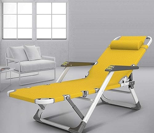 ZJGFCB Klappbarer Outdoor-Sessel mit Kissen, Zero Gravity, verstellbare Liegestühle – für Büro, Pool, Garten, Campingstuhl (Farbe: G) von ZJGFCB