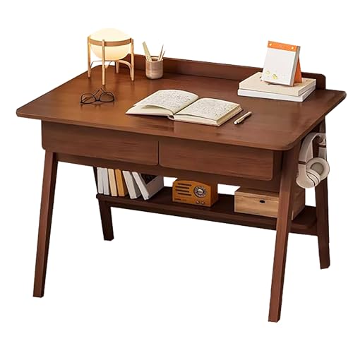 ZJGFCB Kleiner Home -Office -Schreibtisch mit Schubladen und Regalen, Schreibtisch Workstation, zeitgenössischer Computer Schreibtisch Tischtisch von ZJGFCB