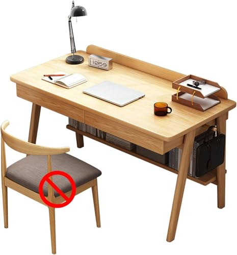 ZJGFCB Massives Holzschreibtisch, Moderner Holzschreibtisch, Schreibtisch Mit Schubladen, Lernwerkstation, Schreibtisch Workstation Einfacher Studienschreibtisch Holzschreibtisch(Size:100cm,Color:a) von ZJGFCB