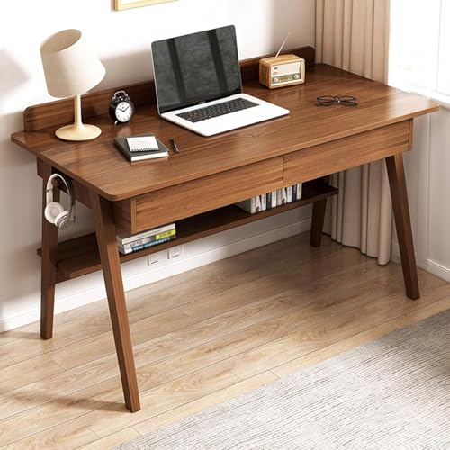 ZJGFCB Massives Holzschreibtisch, Moderner Holzschreibtisch, Schreibtisch Mit Schubladen, Lernwerkstation, Schreibtisch Workstation Einfacher Studienschreibtisch Holzschreibtisch(Size:100cm,Color:b) von ZJGFCB