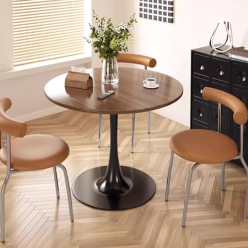 ZJGFCB Runder Esstisch, 50/60/70/80/90 cm, MDF-Oberseite, kleine Küche, modernes Esszimmermöbel, groß für 4–6 Personen, Freizeittisch, Wohnzimmertisch (Größe: 70 cm) von ZJGFCB