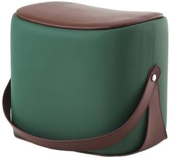 ZJGFCB Sattelförmiger Leder-Fußhocker, gepolsterte Fußstütze für bequemes Schuhwechseln im Wohnzimmer und Eingangsbereich (Farbe: A) von ZJGFCB