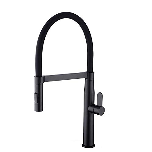 Kitchen Sink Faucet with 2 Modes Pull Down Sprayer 360° Rotation Single Handle Kitchen Sink Mixer Tap Deck Mount High Arc Kitchen Faucet with Hot and Cold Water,Black Kitchen Sink Faucet with 2 Modes Pull Down Sprayer 360° Rotation Single Handle Kitchen Sink Mixer Tap Deck Mount High Arc Kitchen Faucet with Hot and Cold Water,Black von ZJHAHJY
