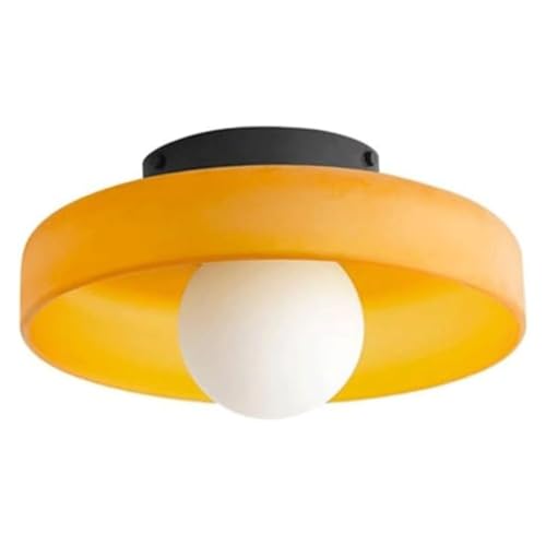 Moderne Korridor Deckenleuchten Große orange Glas Halb Einbauleuchte Küche Deckenleuchte Nordic einfache runde Schlafzimmer Wandleuchte Beleuchtung für so Moderne Korridor Deckenleuchten Große orange Glas Halb Einbauleuchte Küche Deckenleuchte Nordic einfache runde Schlafzimmer Wandleuchte Beleuchtung für so von ZJHAHJY