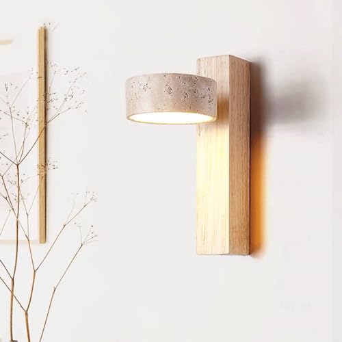 ZJHAHJY 180° drehbare Leselampe fürs Bett, Wandmontage aus Holz, Leselicht, rechteckig, LED-Wandleuchte aus Holz, Acrylschirm, verstellbar, zylindrisch, gelbe Travertin-Kunst-Wandleuchte, 9 W, 3000 K ZJHAHJY 180° drehbare Leselampe fürs Bett, Wandmontage aus Holz, Leselicht, rechteckig, LED-Wandleuchte aus Holz, Acrylschirm, verstellbar, zylindrisch, gelbe Travertin-Kunst-Wandleuchte, 9 W, 3000 K von ZJHAHJY