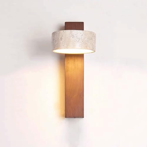 ZJHAHJY 180° drehbare Leselampe fürs Bett, Wandmontage aus Holz, Leselicht, rechteckig, LED-Wandleuchte aus Holz, Acrylschirm, verstellbar, zylindrisch, gelbe Travertin-Kunst-Wandleuchte, 9 W, 3000 K ZJHAHJY 180° drehbare Leselampe fürs Bett, Wandmontage aus Holz, Leselicht, rechteckig, LED-Wandleuchte aus Holz, Acrylschirm, verstellbar, zylindrisch, gelbe Travertin-Kunst-Wandleuchte, 9 W, 3000 K von ZJHAHJY