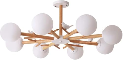 ZJHAHJY Kronleuchter Deckenleuchte Modern - Kronleuchter Mid-Century Pendelleuchte Industrielle rustikale Deckenleuchten, Pendelleuchte (8 Köpfe) von ZJHAHJY