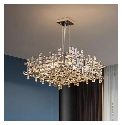 ZJHAHJY Luxuriöser Kristall-Wohnzimmer-Kronleuchter, moderner LED-Villa-Schlafzimmer-Esszimmer-Esstisch-Küchen-Kronleuchter von ZJHAHJY