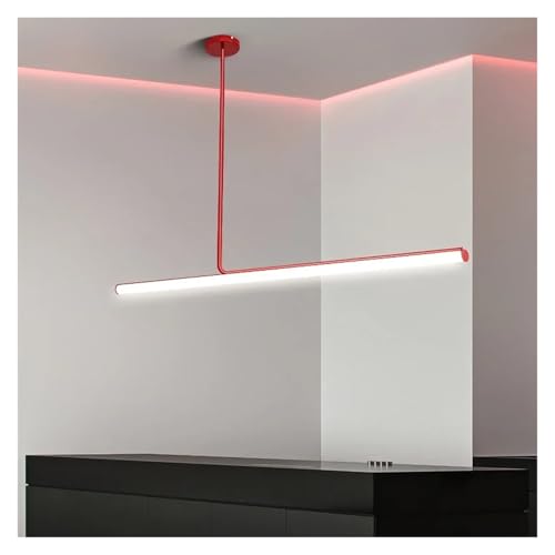 ZJHAHJY Nordic Minimalist Long Tube Esstisch Pendelleuchte Retro Kreative Pendelleuchte Raumdekorleuchte von ZJHAHJY