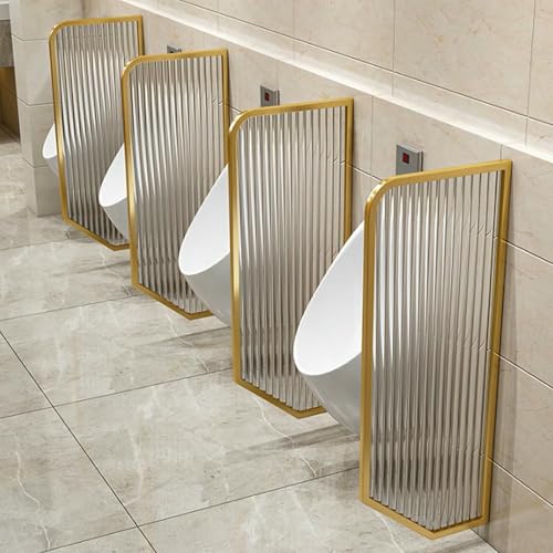 ZJHAHJY Wandmontierter Toilettentrennwand Urinaltrennwand Toilettentrennwand Trennwand aus gehärtetem Glas Wandmontierter Urinaltrennwand für Männer Sichtschutz für Männerurinal Geeignet für Hotels von ZJHAHJY