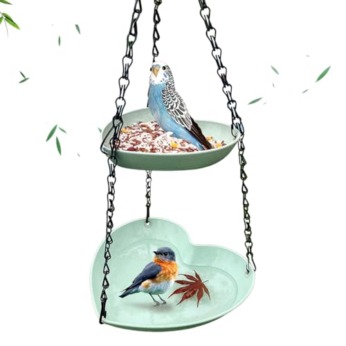 Vogelfutterspender Und Vogeltränke,Doppelschicht Vogeltränke Hängend Kunststoff,Vogeltränke Vogelfutterhaus Zum Aufhängen,Futterstationen Für Wildvögel,Futterstation Vogeltränken Für Garten (Grün) Vogelfutterspender Und Vogeltränke,Doppelschicht Vogeltränke Hängend Kunststoff,Vogeltränke Vogelfutterhaus Zum Aufhängen,Futterstationen Für Wildvögel,Futterstation Vogeltränken Für Garten (Grün) von ZJILIXIA