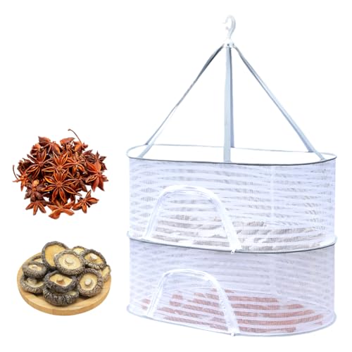 ZJILIXIA Hängendes Trockennetz Mit Reißverschluss,Trockennetz Kräuter,Mesh Trockennetz,Faltbar Kräutertrockner Mit Reißverschlüssen,Für Trocknen Von Samen Fisch Gemüse Obst Kräuter (Weiß, 2-Lagiges) ZJILIXIA Hängendes Trockennetz Mit Reißverschluss,Trockennetz Kräuter,Mesh Trockennetz,Faltbar Kräutertrockner Mit Reißverschlüssen,Für Trocknen Von Samen Fisch Gemüse Obst Kräuter (Weiß, 2-Lagiges) von ZJILIXIA