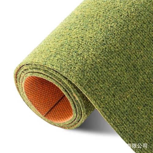 Rasenteppich Outdoor Wetterfest TPE Schalldämmende, Kratzschutz Sofa Katze Klavierteppich Meterware, Teppich Läufer Flur für Balkon, Bodenbelag, Regaltrommeln(Light Green,80 x 160 cm) von ZJIQOH