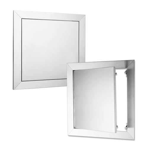 Edelstahl-Revisionsklappe 10x10 15x15 20x20 25x25 30x30 40x40 50x50 Cm, Anpassbare Zugangstüren für Badezimmer, Esszimmer, Küchen(Hole 50x50cm) von ZJKXJH