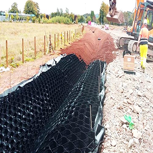 Kiesgitter Böschungen Geogitter, Heavy Duty Ground Grid Stabilizer Hangbefestigung Schutz, Stützmauer Aus Polyethylen Für Parkplätze, Wege, Arenen, Häfen ( Color : WxL , Size : 200cm x 1000cm (79inX39 von ZJKXJH