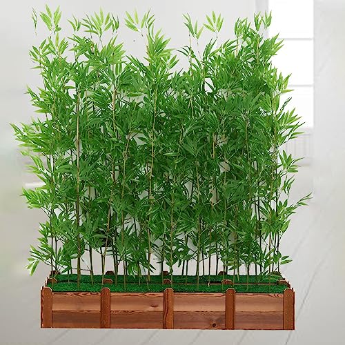 Kunstpflanze Künstliche Bambuspflanze, Künstlicher Bambusbaum Mit Holzsockel, Indoor Raum Trennwand Outdoor Landschaftsbau Zaun, Feng Shui Dekoration ( Color : 1.2m High , Size : 50cm/19.7in - 8 Banbo von ZJKXJH
