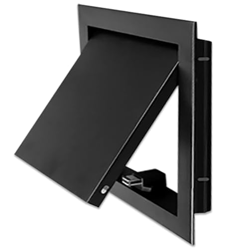 Magnetische Wand-Revisionsklappe 15x15 20x20 25x25 30x30 35x35 40x40 50x50 60x60cm, Revisionstür für Einfache Wartung, Wasserdicht(Black,Hole 15.7x15.7in) von ZJKXJH