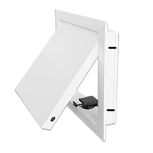 Magnetische Wand-Revisionsklappe 15x15 20x20 25x25 30x30 35x35 40x40 50x50 60x60cm, Revisionstür für Einfache Wartung, Wasserdicht(White,Hole 11.8x15.7in) von ZJKXJH
