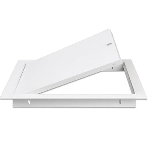 Trockenbau-Revisionsklappe für Aluminium, Leicht Zugängliche Inspektionsklappen für Badezimmer, Einkaufszentren, Wohnzimmer(Lock,Hole 20x20cm) von ZJKXJH