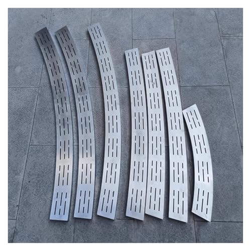 ZJKXJH Entwässerungsrinne Anpassbare Schmale Lineare Dachrinnen, U-förmige Edelstahlrinne für Hof/Terrasse/Garage, Verdicktes Grabenentwässerungssystem(3pack,LxWxH-100x3.5x5cm) von ZJKXJH