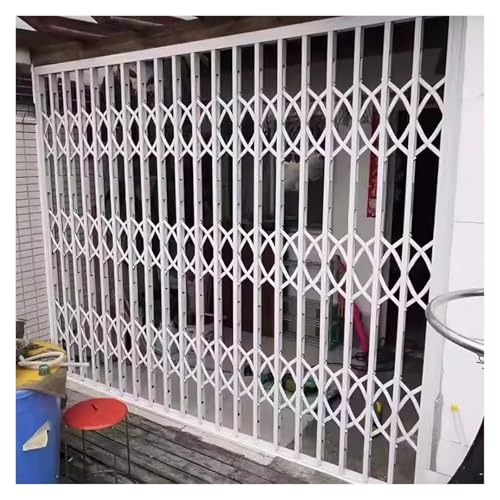 ZJKXJH Faltbare Sicherheitstür mit Schloss 152x213 168x213 183x213 cm, Diebstahlschutz-Sicherheitsgitter für Tür Keller Garage(L-5.5ft x H-7ft) von ZJKXJH