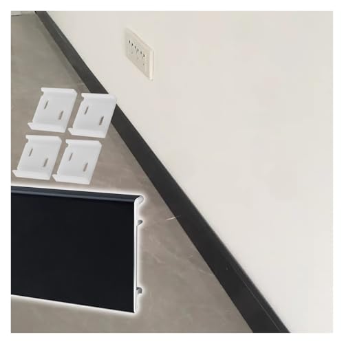 ZJKXJH Sockelleisten Fussleisten Wanddekorations-Sockelleisten, 1 2 3 4 5 6 Packungen, Metall-Fußleistenverkleidung für Garage, Küche, Flur, Wandverkleidung(3 Pack,H-3cm/1.2in) von ZJKXJH