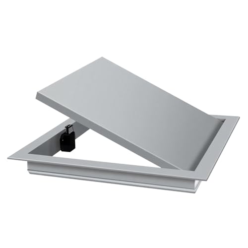 Zugangsplatten Aus Aluminiumlegierung in Sondergrößen, Quadratische Zugangsabdeckung für Decken, Inspektionstür(Gray,Hole 20x15cm) von ZJKXJH