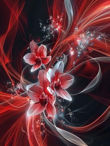 Diamond Painting Blume, Traum Diamond Painting Erwachsene Groß XXL 100x135cm, 5D DIY Eckige Steine Diamant Malerei Bilder Erwachsene Mosaik Bastelset für Zimmer Deko Wohnzimmer, Geschenke -zjn25066M von ZJNBBDOU