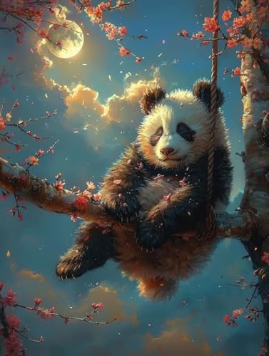 Diamond Painting Panda, Blume Diamond Painting Erwachsene Groß XXL 30x40cm, 5D DIY Eckige Steine Diamant Malerei Bilder Erwachsene Mosaik Bastelset für Zimmer Deko Wohnzimmer, Geschenke -zjn2506H4 Diamond Painting Panda, Blume Diamond Painting Erwachsene Groß XXL 30x40cm, 5D DIY Eckige Steine Diamant Malerei Bilder Erwachsene Mosaik Bastelset für Zimmer Deko Wohnzimmer, Geschenke -zjn2506H4 von ZJNBBDOU