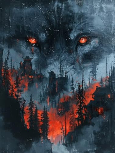 Diamond Painting Wolf, Tier Diamond Painting Erwachsene Groß XXL 40x55cm, 5D DIY Eckige Steine Diamant Malerei Bilder Erwachsene Mosaik Bastelset für Zimmer Deko Wohnzimmer, Geschenke -zjn25069W Diamond Painting Wolf, Tier Diamond Painting Erwachsene Groß XXL 40x55cm, 5D DIY Eckige Steine Diamant Malerei Bilder Erwachsene Mosaik Bastelset für Zimmer Deko Wohnzimmer, Geschenke -zjn25069W von ZJNBBDOU