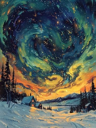 Sternenhimmel Diamond Painting Erwachsene, 5D Diamant Painting Bilder Traum Muster Design, Eckige Steine Diamond Art Kinder DIY Strass Stickerei Bastelset für Zimmer Deko, 100 x 135cm -zjn2506MN von ZJNBBDOU