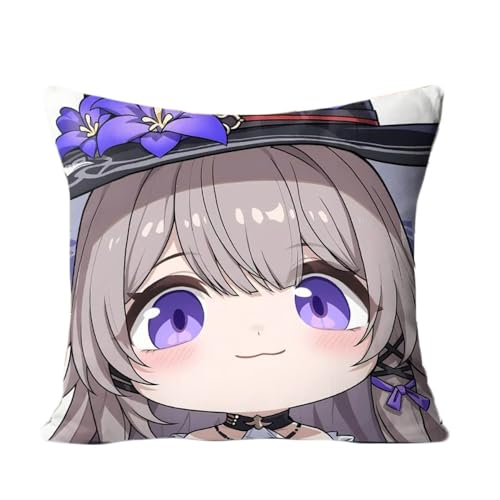 ZJNLC Anime Throw Pillows für Honkai Star Rail The Herta, Design für Anime Fans Stofftier für Heimdekoration Und Autos Verwendet,50 * 50CM von ZJNLC