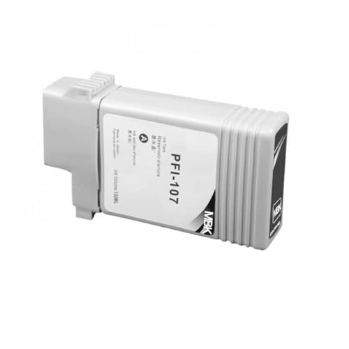 ZJNWTVUH 1 Stück oder 1 Satz PFI107 Tintenpatrone 130 ml kompatibel mit IPF670 IPF680 IPF685 IPF770 IPF780 IPF785 6 Farben mit Chip und Tinte(MBK) von ZJNWTVUH