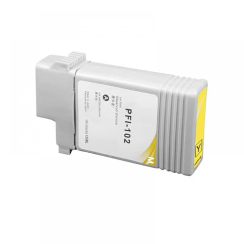 ZJNWTVUH 1 Stück oder 1 Satz PFI107 Tintenpatrone 130 ml kompatibel mit IPF670 IPF680 IPF685 IPF770 IPF780 IPF785 6 Farben mit Chip und Tinte(Y) von ZJNWTVUH