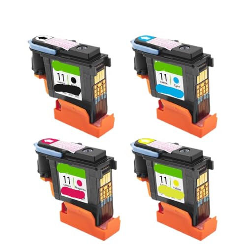 ZJNWTVUH 1PC Renovierung PrinThead C4810A C4811A C4812A C4813A Kompatibel mit 100 110 500 510 800 815 820 1000 1100 1200 2200 2300 2500 2600 Drucker(1Set - 4 Pieces) von ZJNWTVUH