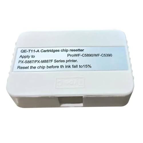 ZJNWTVUH Kompatibel mit WF-C5890 C5390 PX-S887 PX-M887F-Serie einschließlich T11G T11F T11E T11C T11D Universal Ink Patronen-Chip-Resetz von ZJNWTVUH