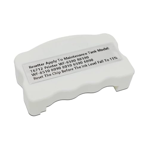 ZJNWTVUH Kompatibler Abfall -Tinten -Tank -Tank -Chip -Resickter T6712 Kompatibel mit WF 6090 6590 8010 8090 8590 8510 R8590 R8090 R6590 R8010 Drucker Workforce Pro Series von ZJNWTVUH