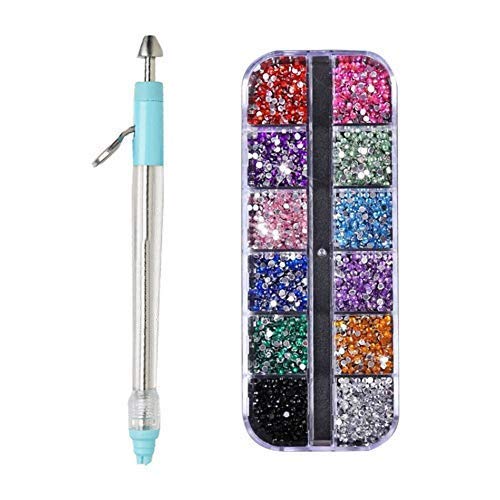 ZJONE Diamant Stift Werkzeug Stift Für Strasssteinestift Drill Painting Zubehör Punkt Bohrer Diamant Pen Mit Strasssteinen Für Strassstein Mosaik Kleber Tablett Diamant Malerei Kreuzstich von ZJONE