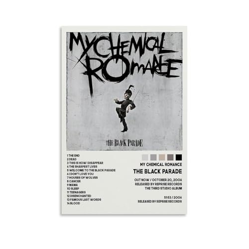 ZJPONB Poster "My Chemical Romance" "The Black Parade", Poster, Leinwand, Wandkunst, dekoratives Gemälde für Wohnzimmer, Schlafzimmer, 20 x 30 cm, ungerahmter Stil von ZJPONB