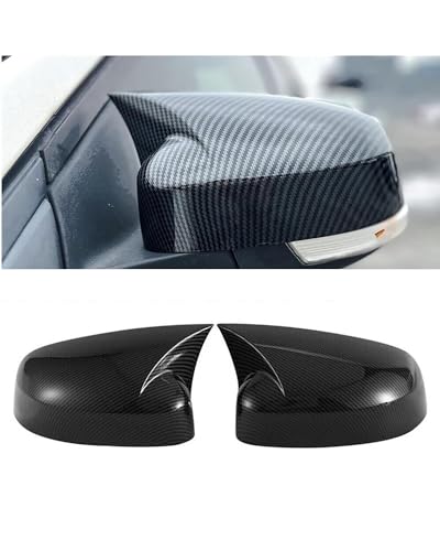 ZJSSJZ Tür Spiegelkappen Für Ford Für Focus MK3 2012-2018 Rückspiegel Seitenspiegel Abdeckung Flügelkappe Ochsenhorn Rückansicht Fall Trim Carbon Fiber Look Auto Spiegelkappen(Carbon Fiber Black) von ZJSSJZ