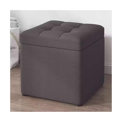 Stoff Osmanen mit hoher Resilienzschwamm Square Kleiner osmanischer Wohnheim Robus Ottoman gepolsterte Fußschemel 11,8 x 13,7 Zoll von ZJTHY