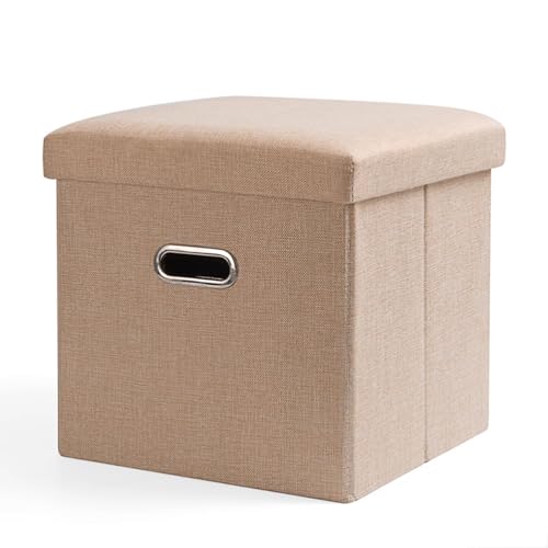 ZJTHY Fasermischung Osmanen Falten Fußruhe -Ottomane mit lagerung stilvoller Farbiger Fußschemel sparen Space Foot Stools von ZJTHY