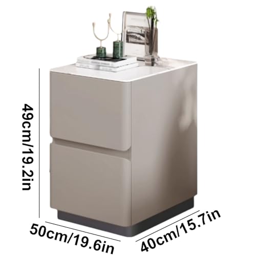 ZJTHY Nachttische aus Holz, kompakter, schmaler Nachttisch, moderner Sofa-Couchtisch, Nachttisch for Schlafzimmer, Wohnheim und kleine Räume(Beige,25x40x49cm) von ZJTHY