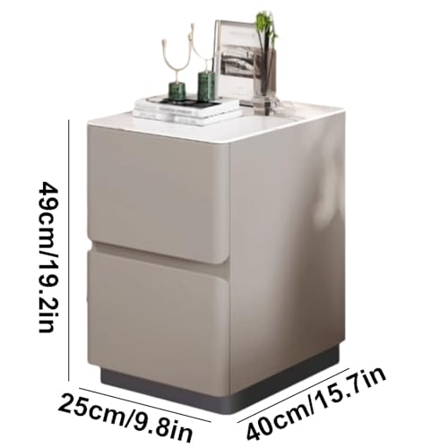 ZJTHY Nachttische aus Holz, kompakter, schmaler Nachttisch, moderner Sofa-Couchtisch, Nachttisch for Schlafzimmer, Wohnheim und kleine Räume(Beige,50x40x49cm) von ZJTHY