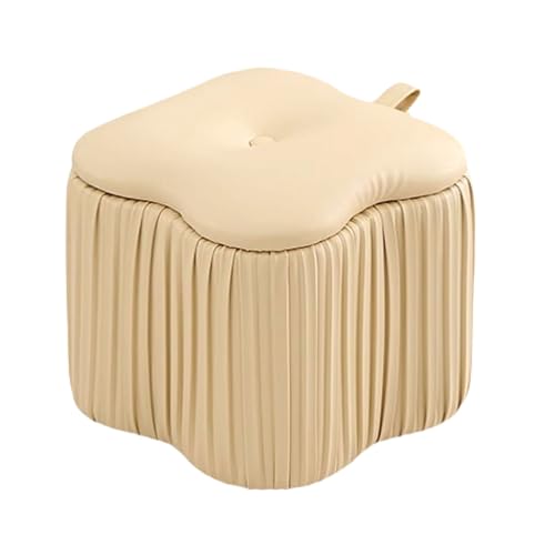 ZJTHY Polyester -Osmanen mit Holzrahmen Moderne gefüllte Pouf -Ottomane robuste Eitelkeitshocker Kompakt Aufbewahrungshocker Ottoman von ZJTHY